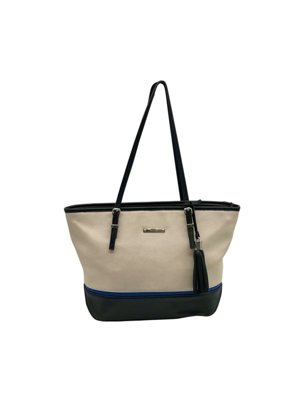 Nine West Beige Faux Leather Tote Bag